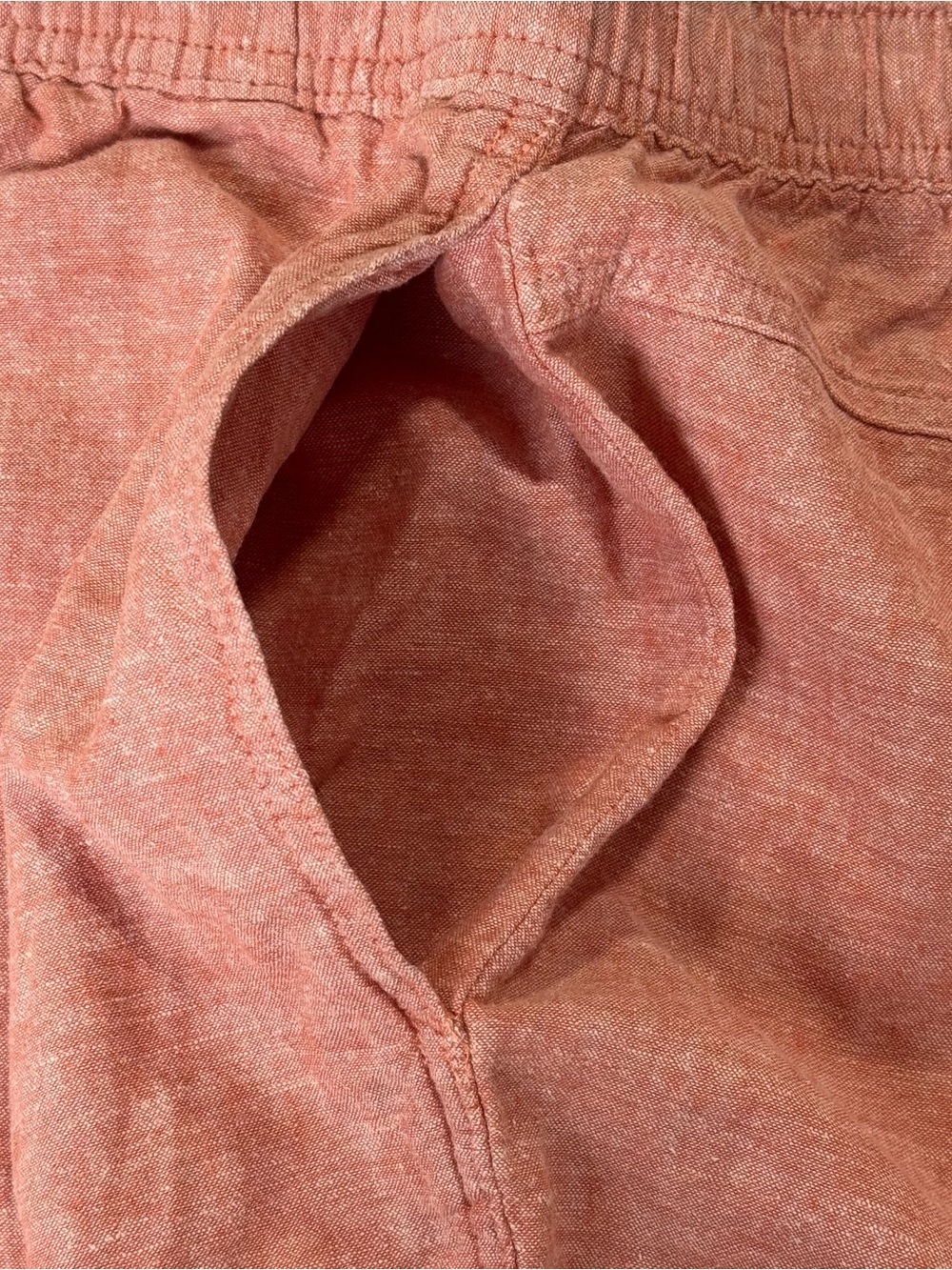 Patagonia Baggies Naturals Shorts XXL Chambray Quartz Coral Organic Cotton Hemp - Picture 3 of 10